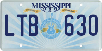 MS license plate LTB630