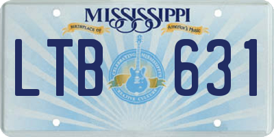 MS license plate LTB631