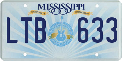 MS license plate LTB633