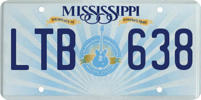 MS license plate LTB638