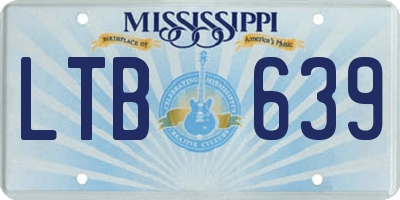 MS license plate LTB639
