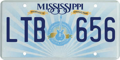 MS license plate LTB656