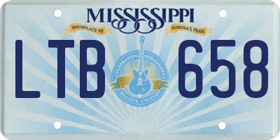 MS license plate LTB658