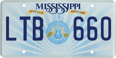 MS license plate LTB660