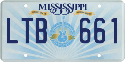 MS license plate LTB661