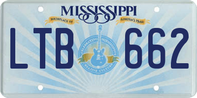 MS license plate LTB662