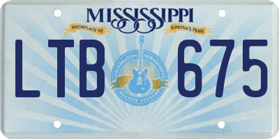 MS license plate LTB675