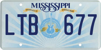 MS license plate LTB677