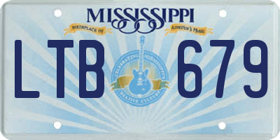 MS license plate LTB679