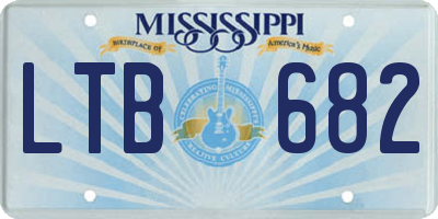 MS license plate LTB682