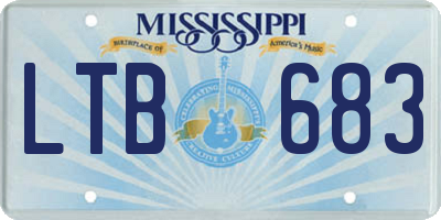 MS license plate LTB683