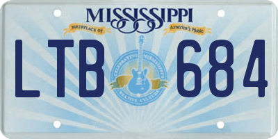 MS license plate LTB684