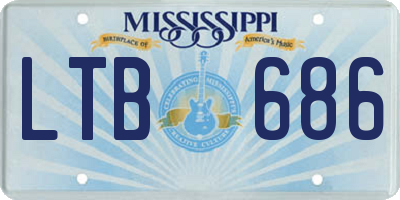 MS license plate LTB686