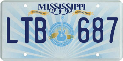 MS license plate LTB687