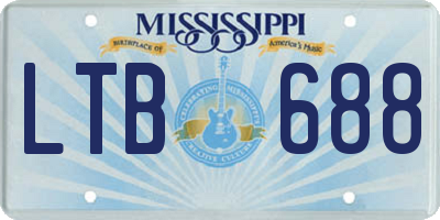 MS license plate LTB688