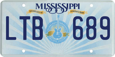 MS license plate LTB689