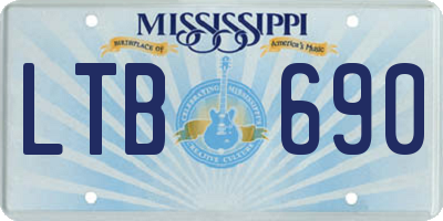 MS license plate LTB690