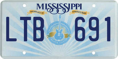MS license plate LTB691