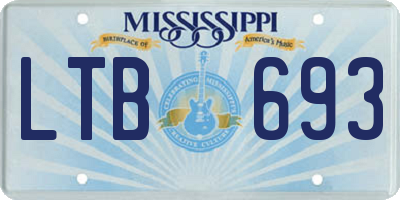 MS license plate LTB693
