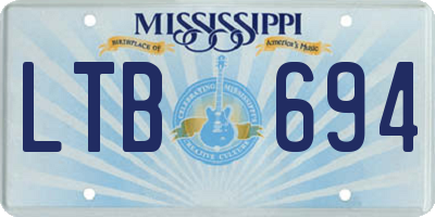 MS license plate LTB694