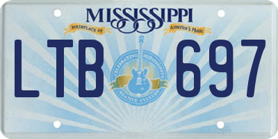 MS license plate LTB697