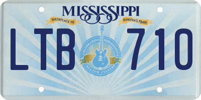 MS license plate LTB710