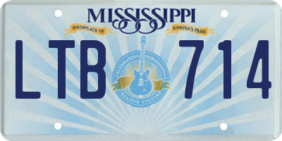 MS license plate LTB714