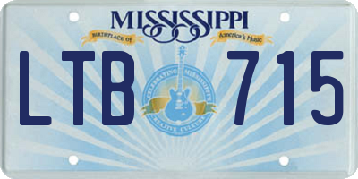 MS license plate LTB715