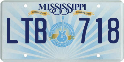 MS license plate LTB718