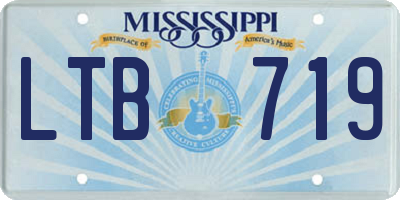 MS license plate LTB719