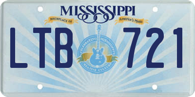 MS license plate LTB721