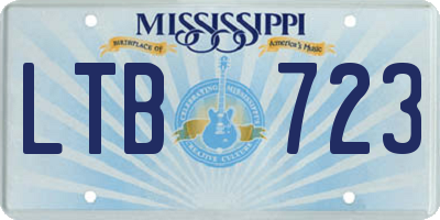 MS license plate LTB723
