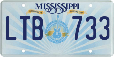 MS license plate LTB733