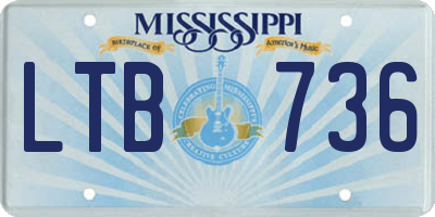 MS license plate LTB736