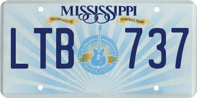MS license plate LTB737