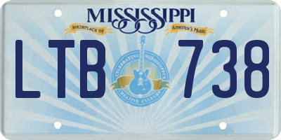 MS license plate LTB738