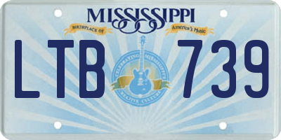 MS license plate LTB739
