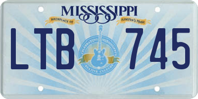 MS license plate LTB745