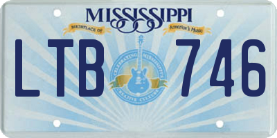 MS license plate LTB746