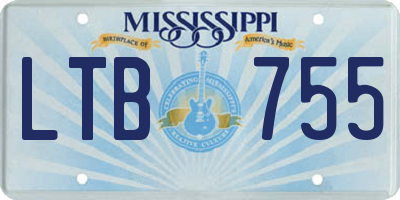 MS license plate LTB755
