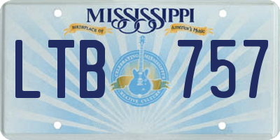 MS license plate LTB757