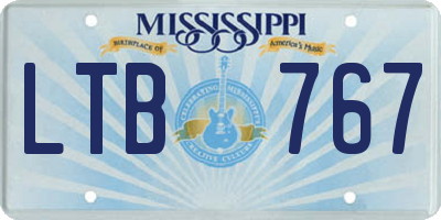 MS license plate LTB767