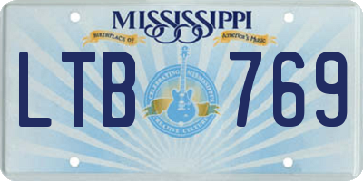 MS license plate LTB769