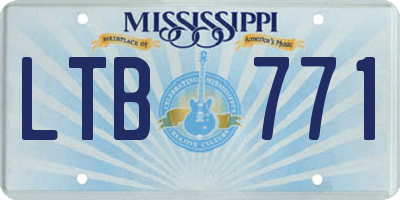 MS license plate LTB771