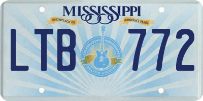 MS license plate LTB772