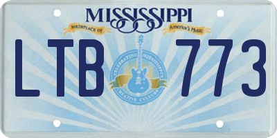 MS license plate LTB773