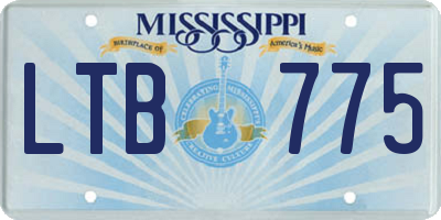 MS license plate LTB775