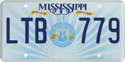 MS license plate LTB779