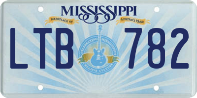 MS license plate LTB782