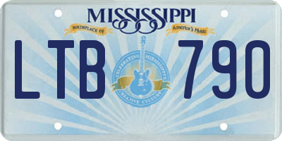 MS license plate LTB790
